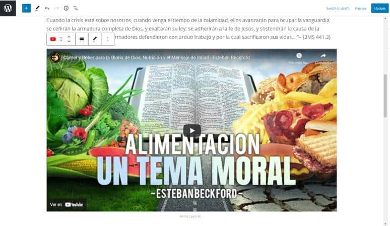 Como agregar videos de YouTube en las publicaciones de articulos 4 BM Tutorial Beckfords Ministry